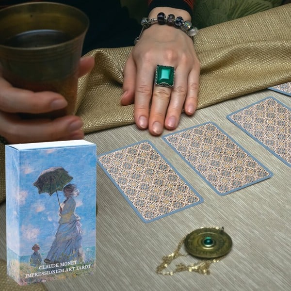 Claude Monet impresjonisme kunst tarot ny tarot kort kort spill fest bord brett spill kort