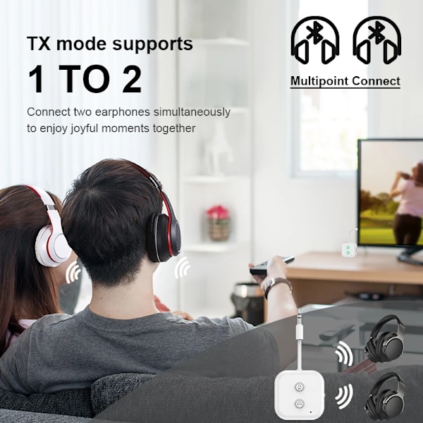 2 In 1 Dual Stream Bluetooth 5.3 Audio Sender Receiver