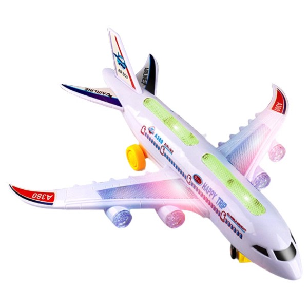 Flygplan leksaker för barn flygplan leksak för barn med ljus och ljud gör-det-själv monterat flygplan modell elektrisk leksak