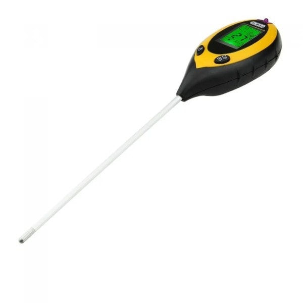 Jord PH måler tester jord tester PH fuktighetsmåler temperatur sollys intensitet måling analyse jord surhet test 4 i 1
