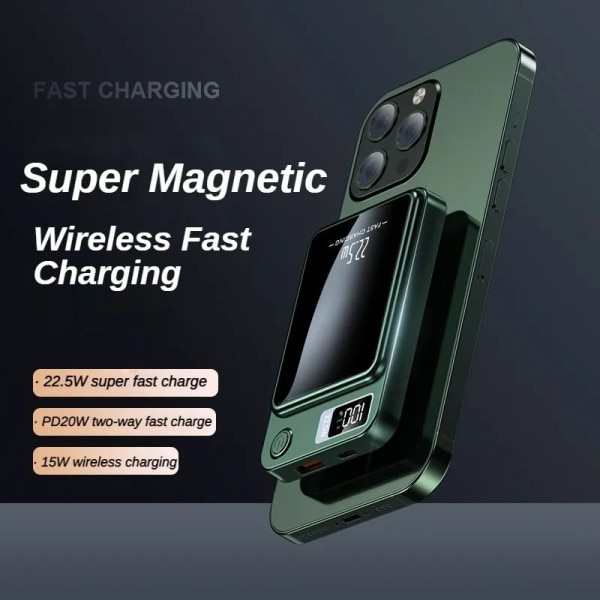 20W langaton pikalaturi Magsafe magneettinen kannettava ulkoinen apu akku 20000mAh