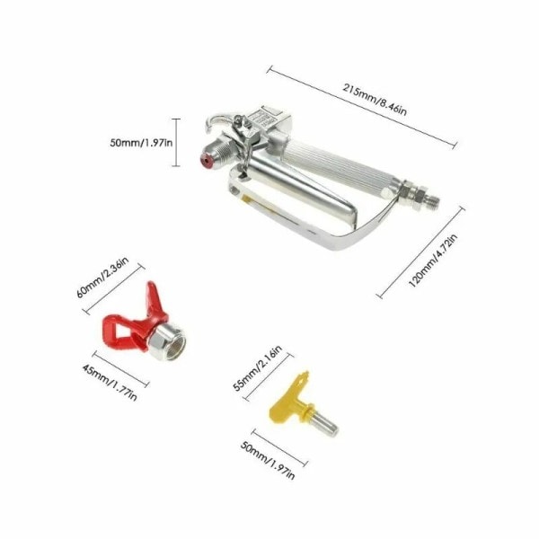 Airless färg spray pistol högt tryck med 517 spets och munstycke skydd