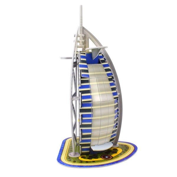 Papir Bygning 3D Model Børn Puslespil Dubai Hotel Burj Al Arab Gør det selv Samling Karton Model Kit