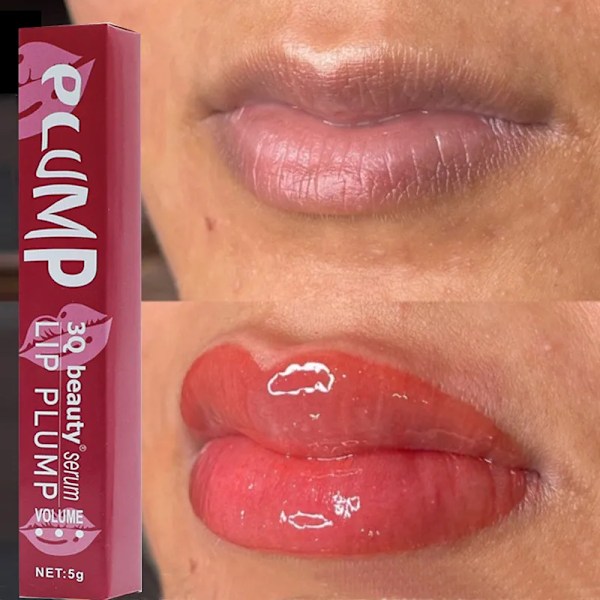 Læbe Plump Serum Forøg Læbe Elasticitet Øjeblikkelig Volumiserende Esentiel Olie Reducer Fine Linjer Reparation