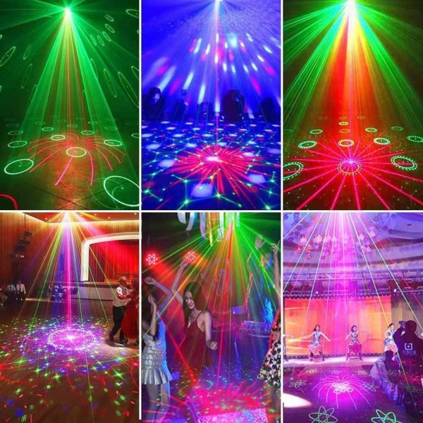 72 Mönster Disco Ljus Scen Ljus DJ Fest Laser Ljus Projektor Ljus Strobe Fest Klubb Hem Semester Dekoration Ljus