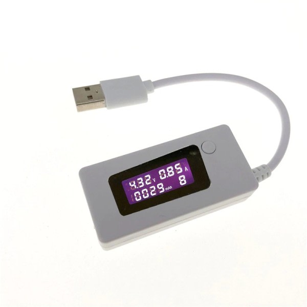 LCD Mikro USB Laddare Batteri Kapacitet Spänning Ström Tester Mätare Detektor +Lad Motstånd