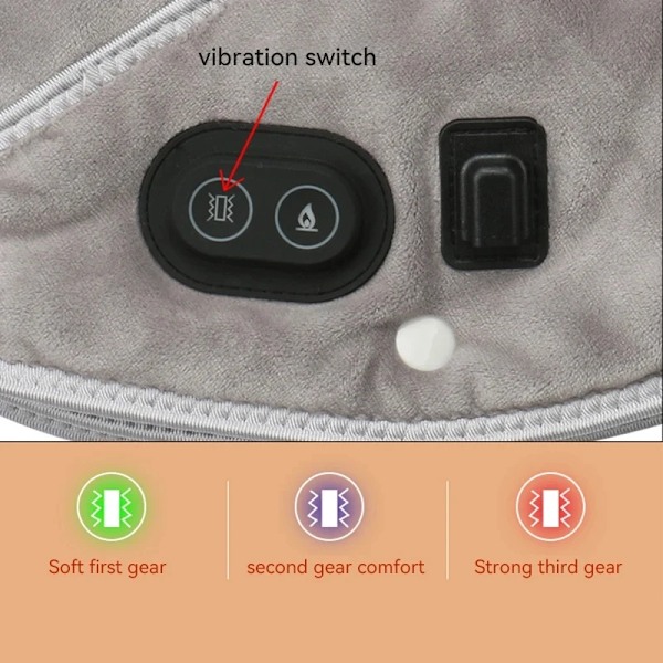 Elektrisk Värme axel Nack Pad Massager USB Cervical Brace