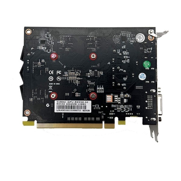 51RISC RX550 4GB Video Kort GPU 128Bit GDDR5 Grafik Kort PC Dator Dator Spel PCI-E X16 för RX550 4GB