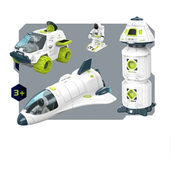 Puslespill Acousto Optikk Space Leker Space Modell Air Force Shuttle Space Station Rakett Aviation Series Toy