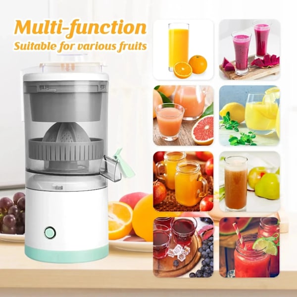 Bærbar Elektrisk Juicer Trådløs Orange Juicer USB Genopladelig Citron presser