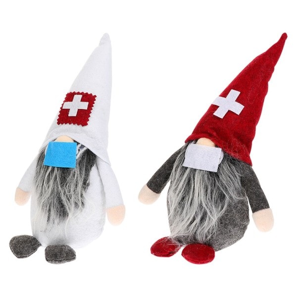 2 Gnome joulu työpöytä koristelu metsä mies hahmo