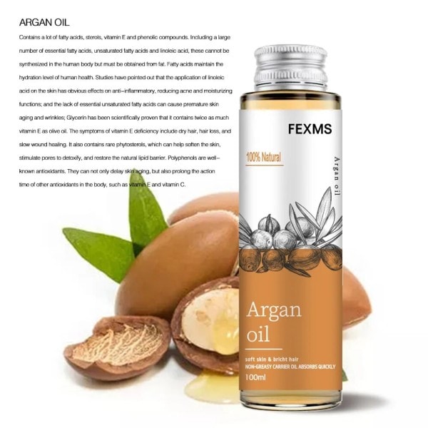 Ekologisk  Argan olja  100% Ren Kallpressad Jungfru Premium Grade För Torr & Skadad hud