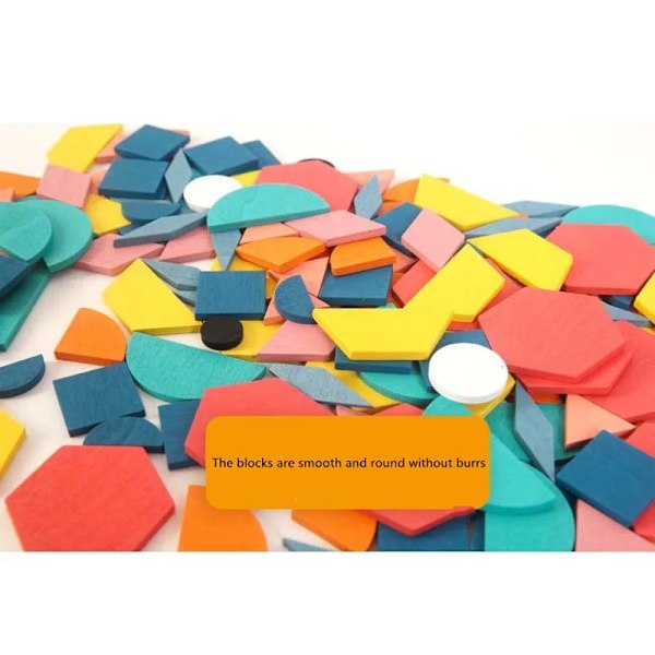 180 bitar Montessori Barn Trä 3D Geometrisk Form Pussel Pussel Tavla Set Baby Tidig Utbildning Leksaker för Barn