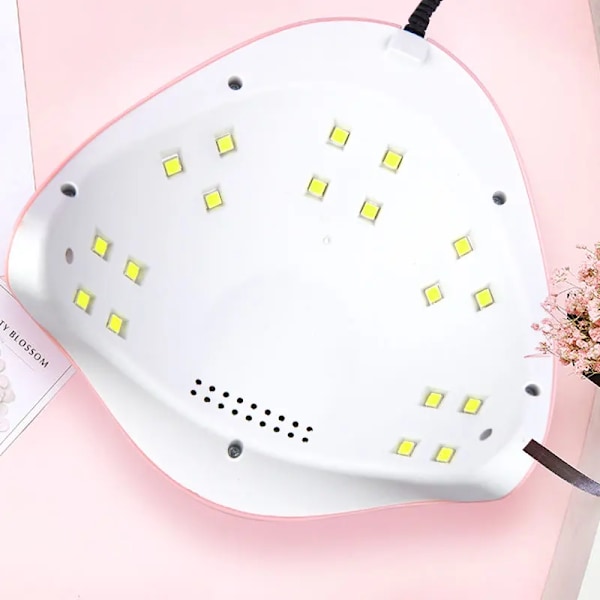 Hot Nageltork Maskin Bärbar USB Kabel Hem Användning Spik Lampa För Torkning Härdning Naglar Lacka med 18st Pärlor UV LED Lampa