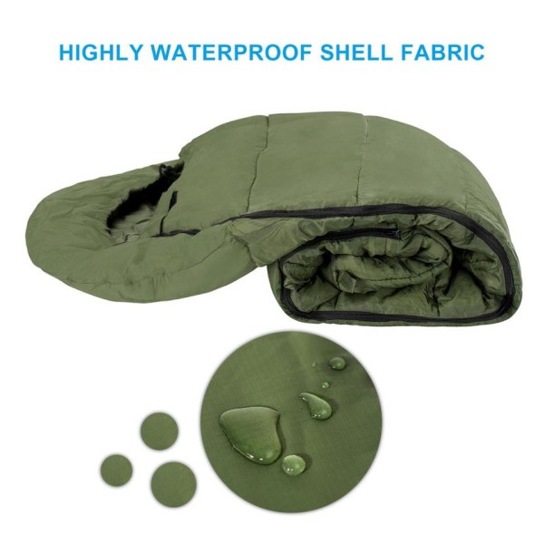 Ulkoilu telttailu makuupussit vedenpitävä ultrakevyt lämmitys talvi makuupussi