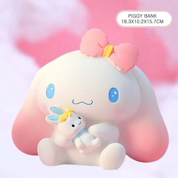 Sanrio Pompompurin Serie Ornament Piggy Bank Children's Toy Kawaii Doll Modell Anime Night Light