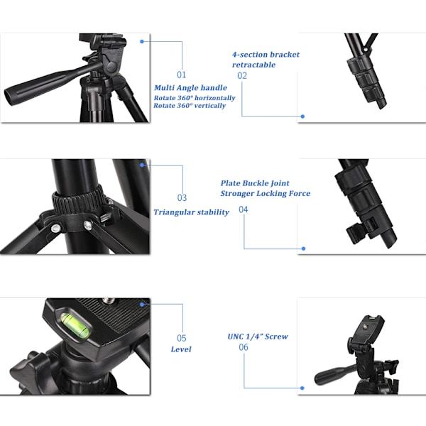 Telefon Stativ Stativ 40tommer Universal Fotografi