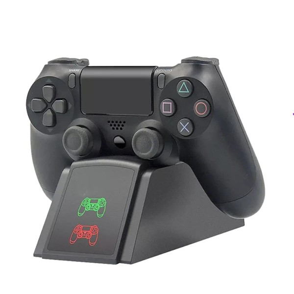 PS4 Controller Laddare Dual USB Snabb Laddning Dock Station För Sony Playstation