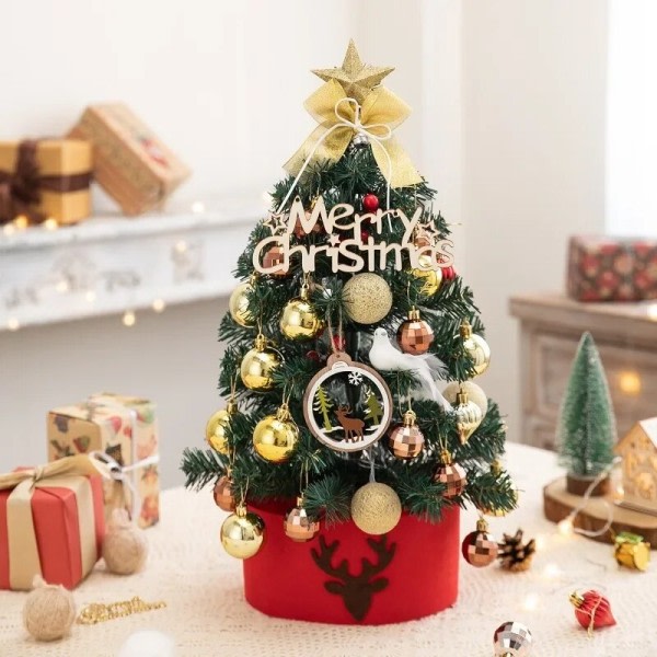 Keinotekoinen joulu kuusi LED mini pöytä mänty PVC joulu koristelu kuusi  joulu koristeet decd | Fyndiq