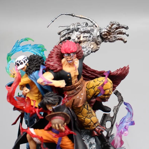 22 cm One Piece Figurine Three Captain Anime Figure Kid Law Luffy Action Pvc Model Statue