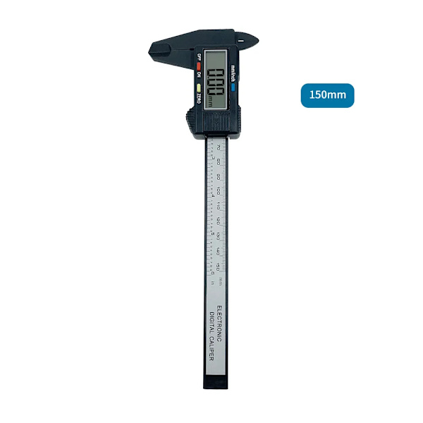 150 mm Elektronisk Digital Bok Kol Fiber Rav Värnier Bokok Mätare Mikrometer Mätningsverktyg Digital Linjal