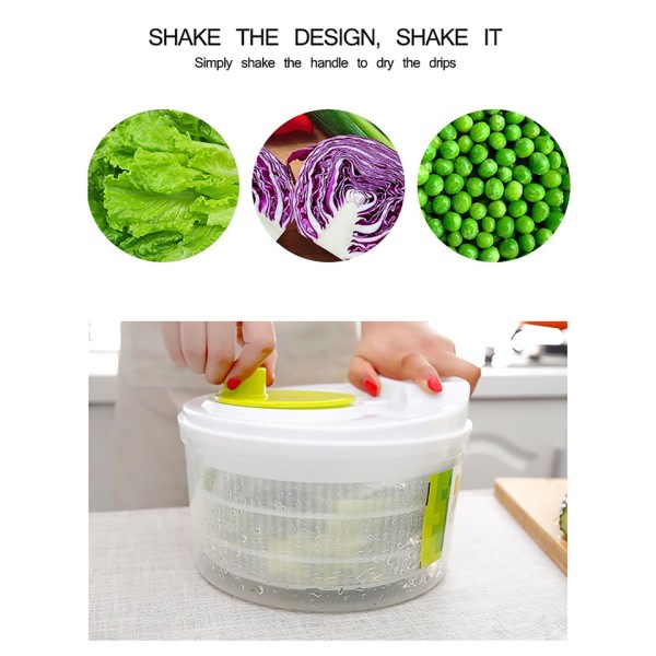 Sallad Spinner Sallat Grönt Tvättmaskin Torktumlare Avlopp Crisper Sil