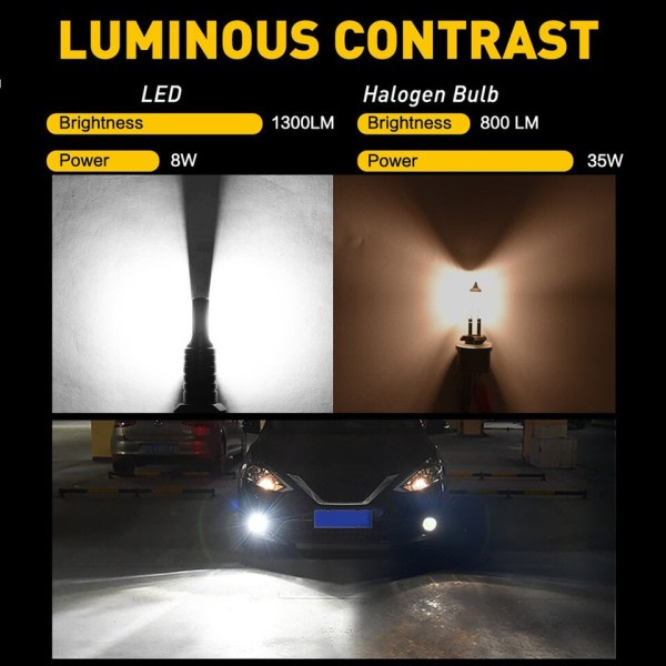 LED pærer tåkelys for biler led tåke kjøring lampe høy lys bil lys