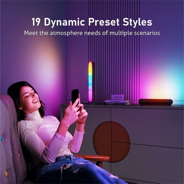 RGB Symphony Lights LED Desktop Atmosfære Natt Lys Musikk Rhythm Ambient Pickup Lampe