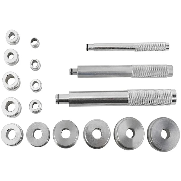 17 bitar Aluminium Hjul Bearing Race & Seal Bush Driver Set Garage Verktyg Kit w/Case