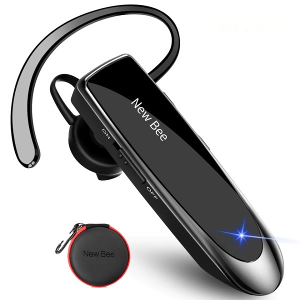 Bluetooth Headset V5.0 Trådløse Øretelefoner Hodetelefoner med Mic 24Hrs Earplus Earpiece