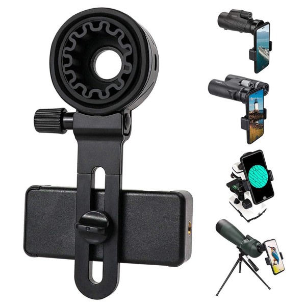 Universal teleskop telefon adapter montering kompatibel kikkert, monokulær, mikroskop, Spotting Scope, teleskop