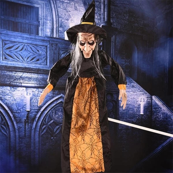 Halloween Noita Aave Sisustus Kauhu riipus Hehkuva pilkku Rekvisiitta Sähkö lelut