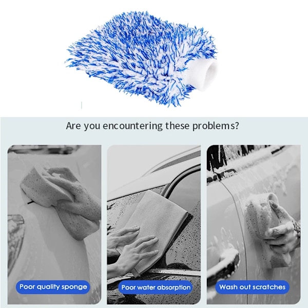 Plysch Biltvätt Mitt Mikrofiber Tjock Bil Cleaning Mitts Auto Tvätt Tillbehör Bil Rengöring Verktyg