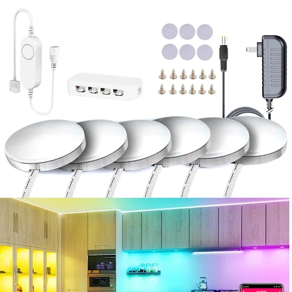 Aluminium Tuya Wifi Kontroll RGB LED Under skap belysning