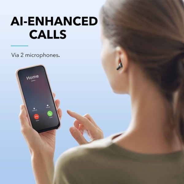 P2i True Wireless Nappikuulokkeet, Bluetooth nappikuulokkeet, AI-Enhanced Calls, 2 EQ Modes