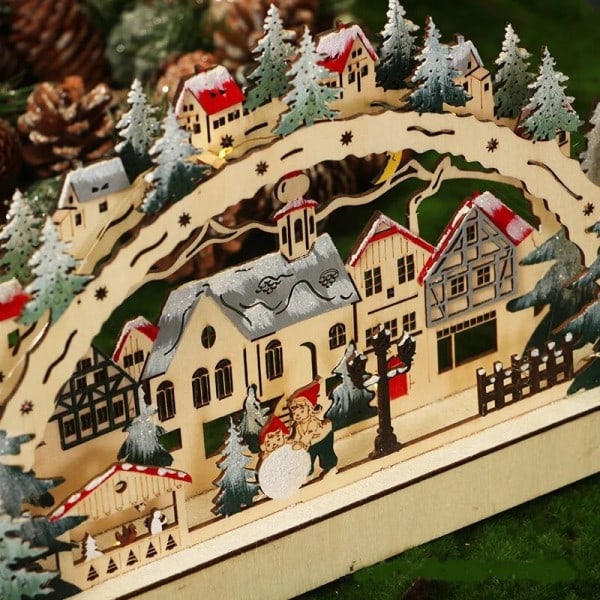 Gränsöverskridande jul trädekorationer LED belysning jul by skyltfönster display