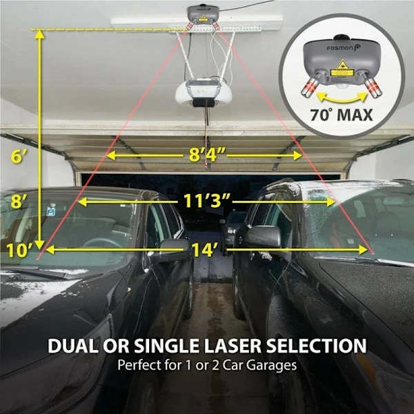 Laser Parkering Mätare Bil Garage Tak Plats Positionering Korrigering Parkering Sensor