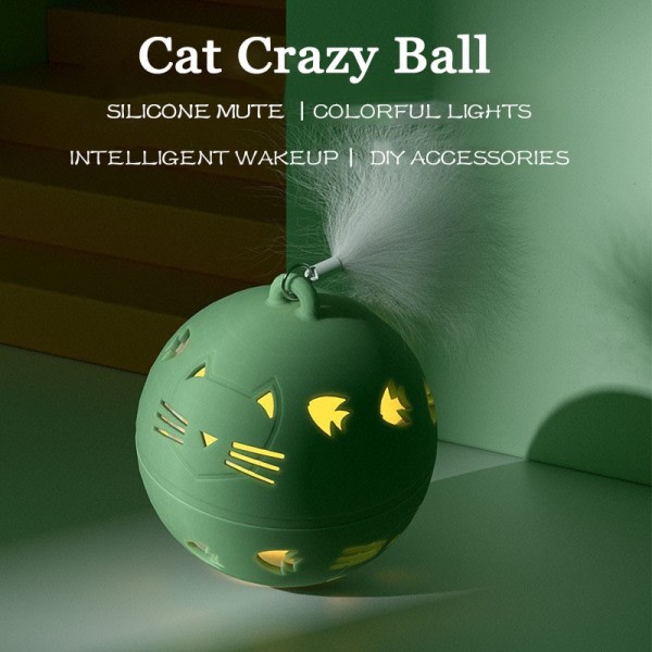 Hullu Pallo Interaktiivinen Kissa lelu Itsestään liikkuva Kissanpentu hyppy pallo lelut värinä sensori kissat peli lelu