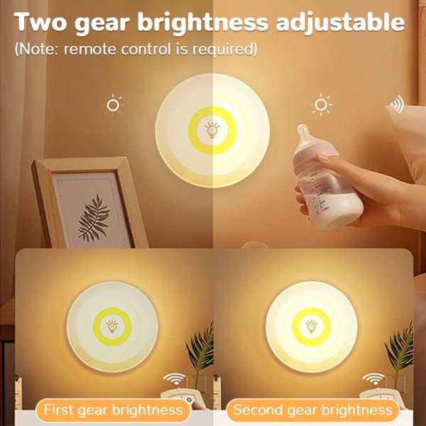 Super Bright Cob Under Cabinet Lys LED Trådløs Fjernbetjening Kontrol Dæmpbar Garderobe Nat Lampe