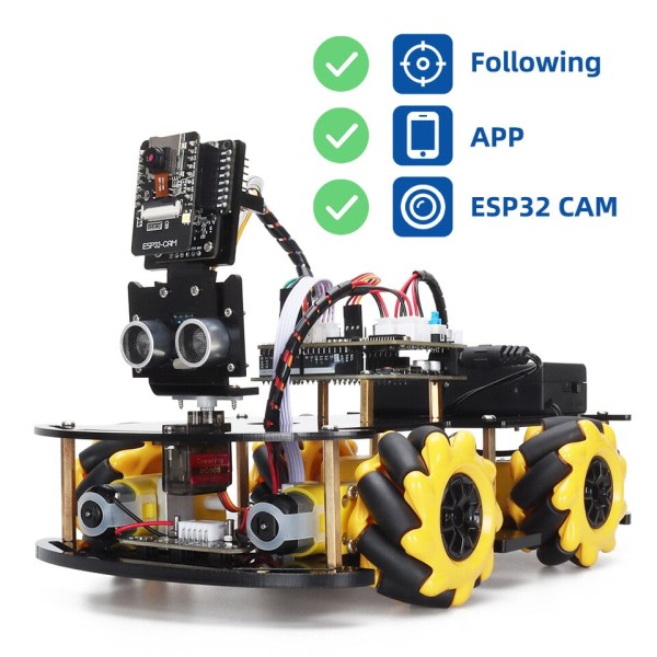Robot Starter Kit For Arduino Programmering med Kamera og koder Læring Utvikle