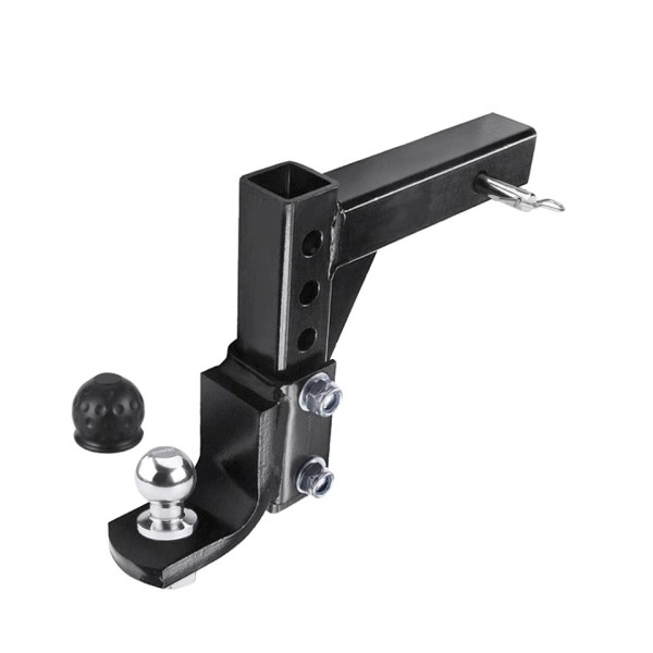 Justerbar 4 Level Tilhenger Drop Hitch Ball Mount Tow for 2" Mottager Med 50mm Ball RV Deler