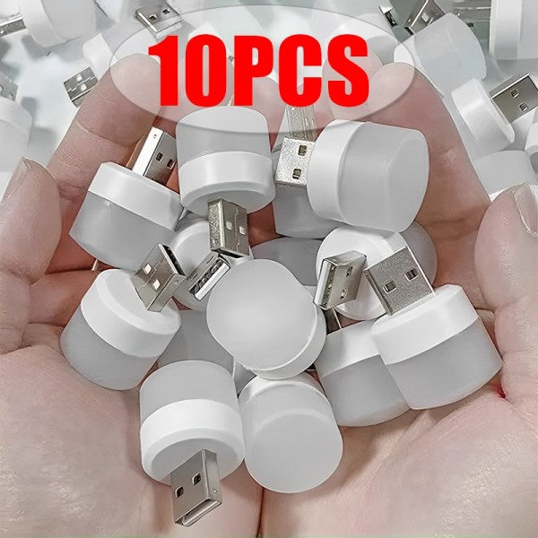 10 kpl mini USB yö valo lämmin valkoinen silmäsuoja kirja luku valo