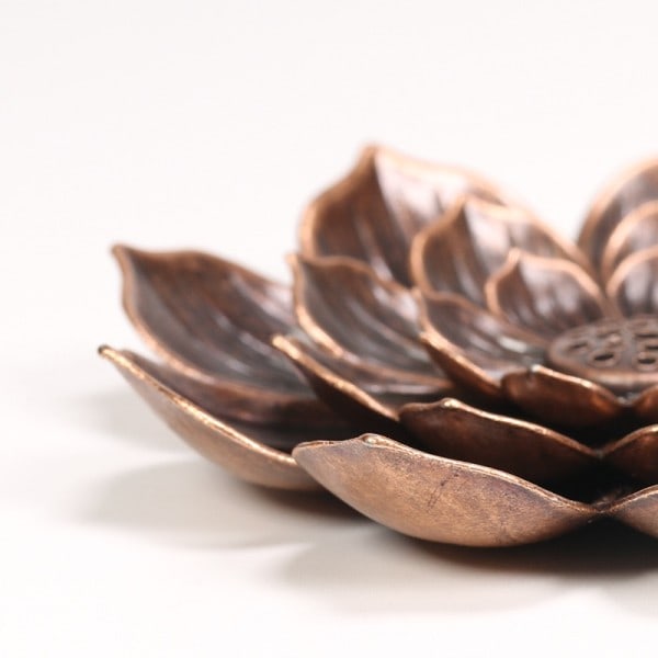 Røgelse Brænder Reflux pind Røgelse holder Hjem buddhisme Dekoration Spole Rægelseskar Med Lotus Blomst Form