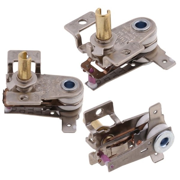 Justerbar 90 Celsius Temperatur Switch AC 250V 16A Bimetall Uppvärmning Termostat