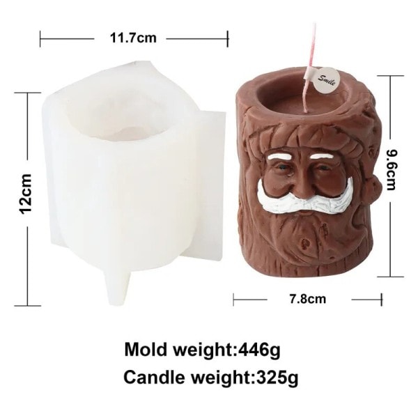 Træ stub jule træ lys silikone skimmel Elg snemand træ stub kage chokolade silikone form