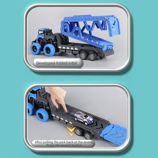 Deformerbar skinne bil  utkast foldbar  stor lastebil leker for barn  container transporter lekesett