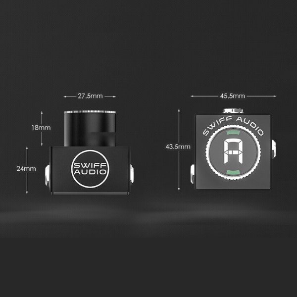 Innovativ mini pedal tuner för kromatisk gitarr bas tuning HD LED Display Justerbar A4 omfång värde