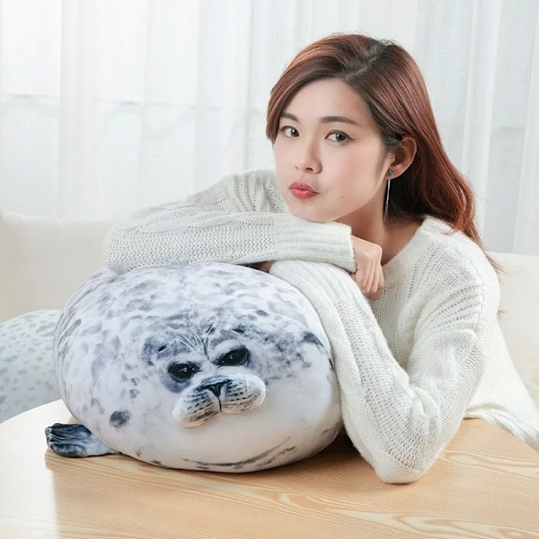 40 cm Angry Blob Seal Kudde Chubby 3D Novelty Sea Lion Doll Plysh Toy Toy