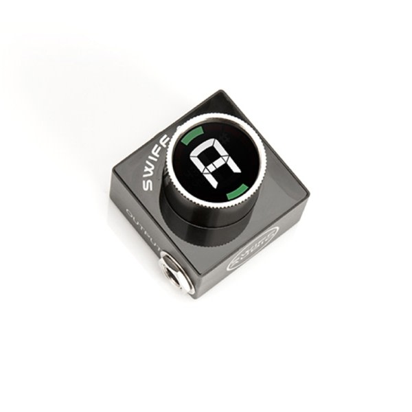 Innovativ mini pedal tuner för kromatisk gitarr bas tuning HD LED Display Justerbar A4 omfång värde
