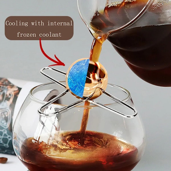 Fryst boll för espresso kaffe återanvändbar kylning kaffe verktyg